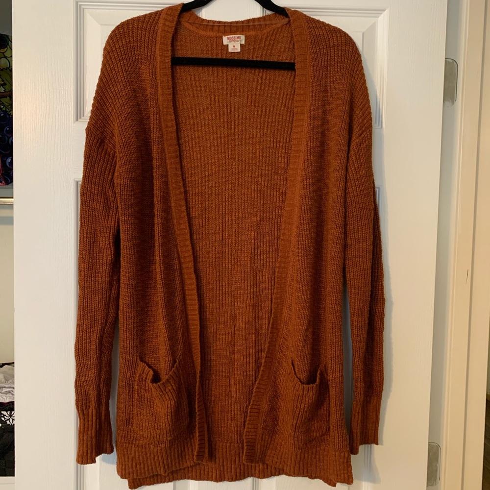 Burnt orange knit cardigan